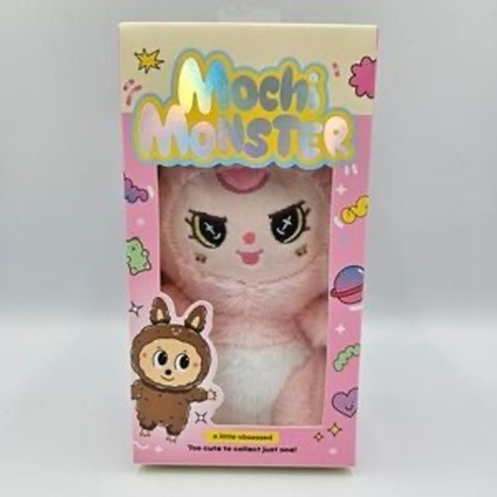 A Little Obsessed Mochi Monster Plush Charm Blush Pink Squishy Collectible NIB